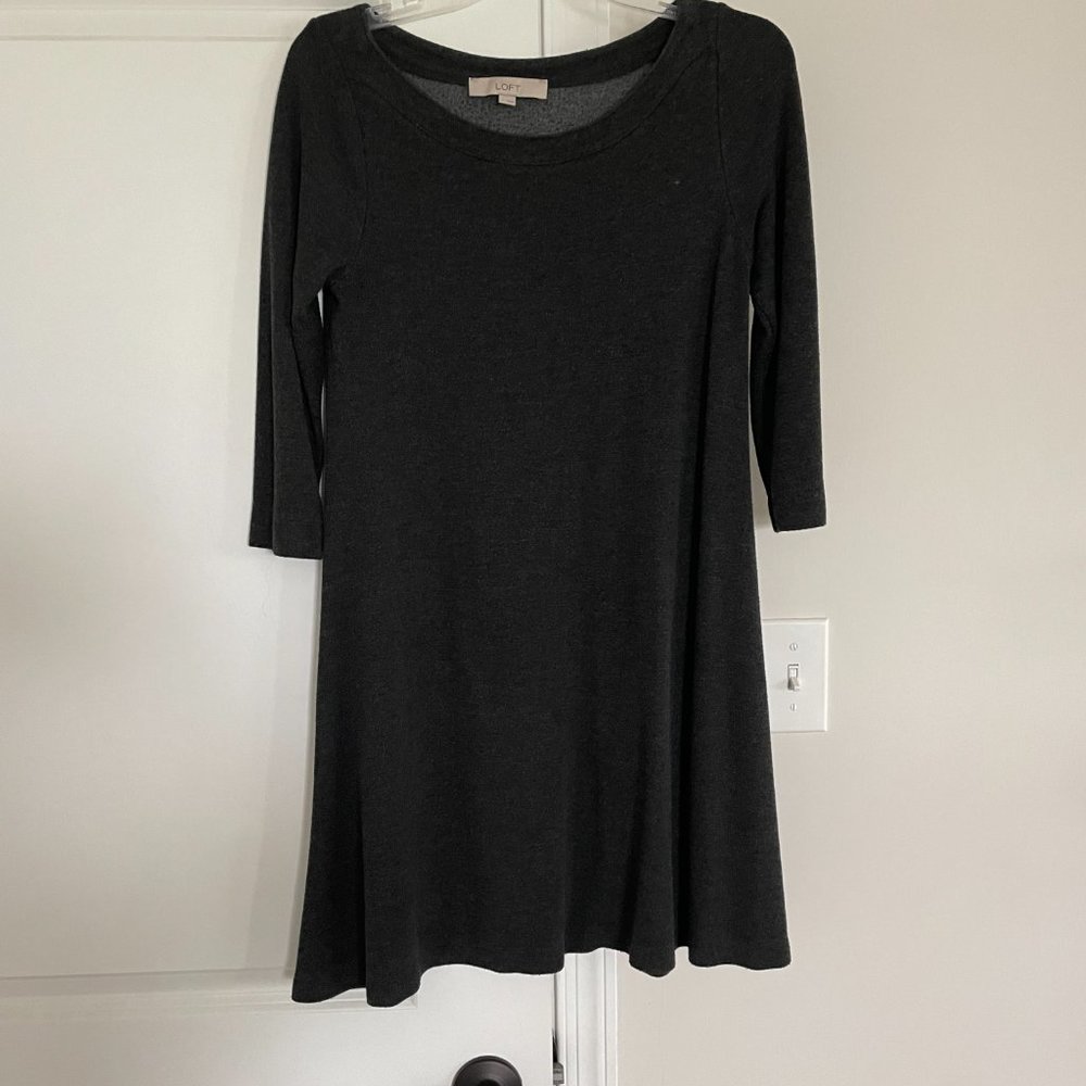 LOFT grey long sleeve dress